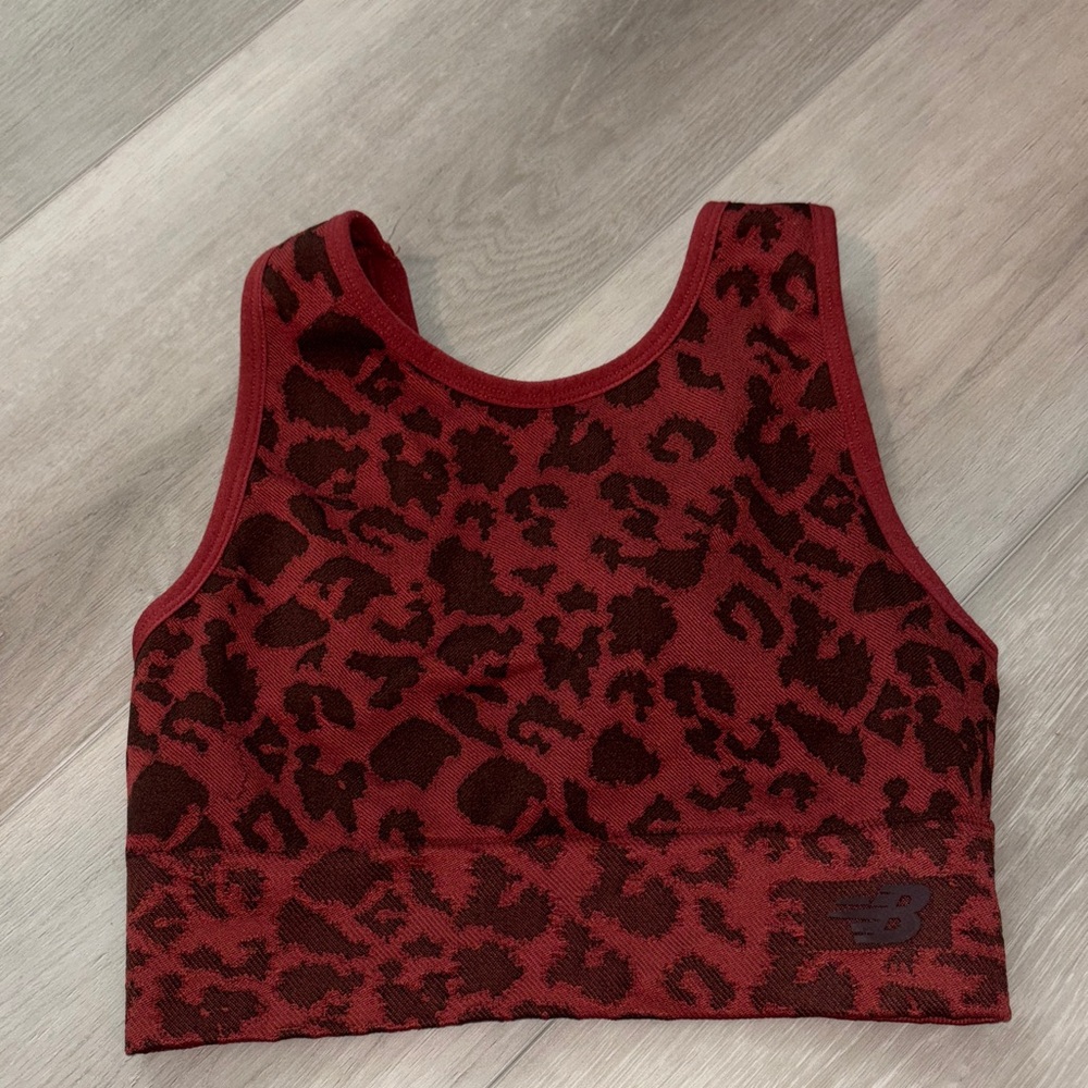 New Balance Women's Burgundy Leopard Tank Top